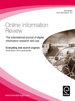 cover image of Online Information Review, Volume 35, Issue 6